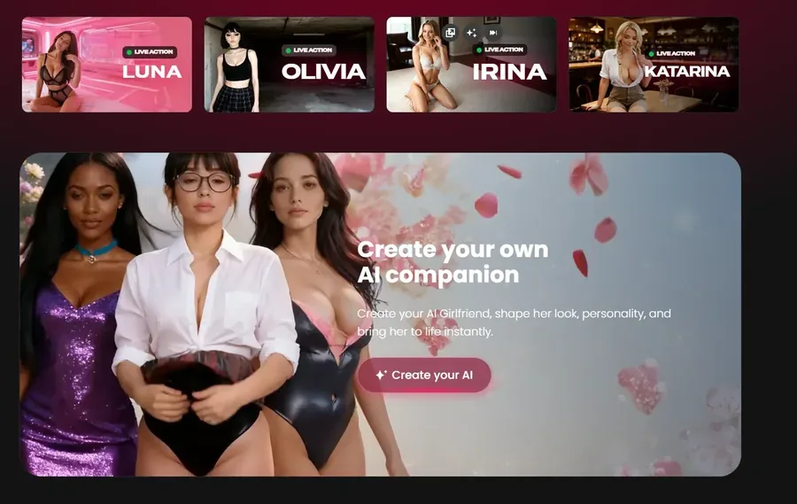 Candy.ai home page screenshot